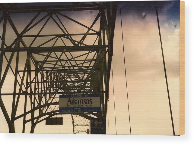 Bridge Wood Print featuring the photograph Akansas Here We Come by Chris W Photography AKA Christian Wilson