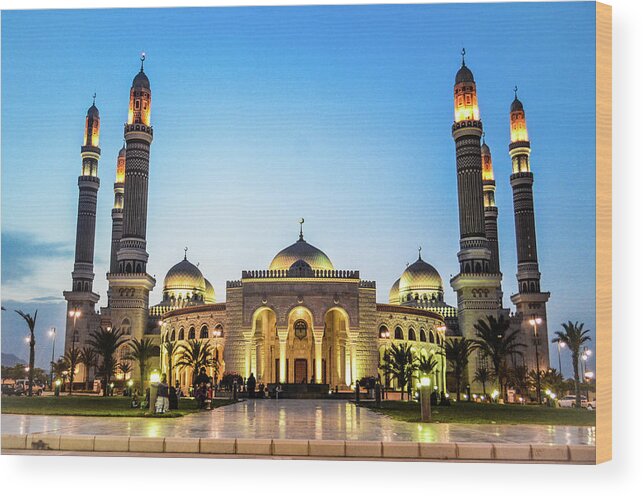 Tranquility Wood Print featuring the photograph Al-saleh Mosque by Aaa