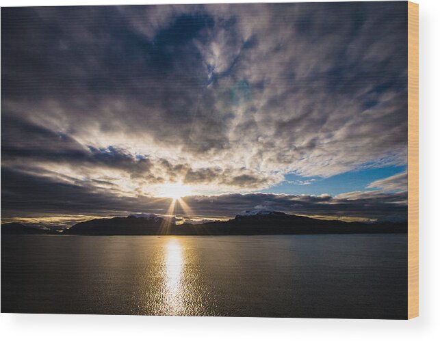 Alaska Wood Print featuring the photograph Alaska Sunrise by Melinda Ledsome