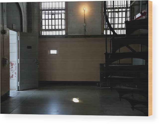 Spiral Wood Print featuring the photograph Alcatraz Stairs by Marigan O'Malley-Posada