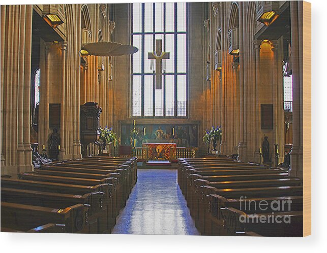 Travel Wood Print featuring the photograph All Hallows by the Tower by Elvis Vaughn