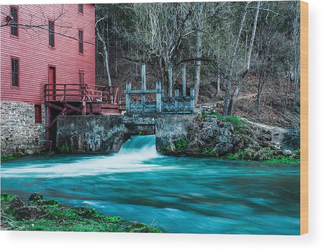 Steven Bateson Wood Print featuring the photograph Alley Springs Mill by Steven Bateson