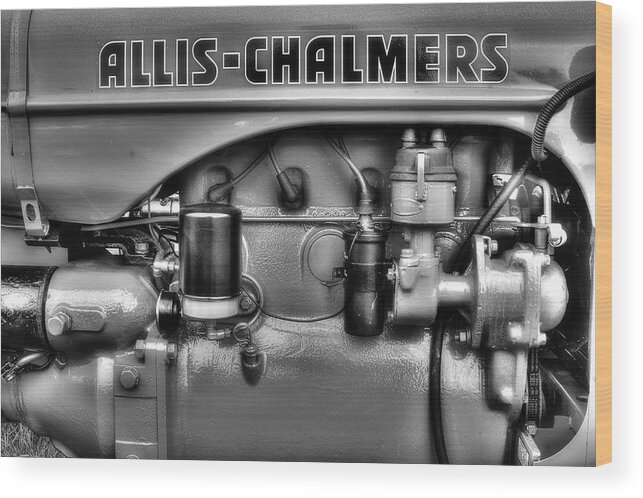 Engine Wood Print featuring the photograph Allis Chalmers Engine by Michael Eingle