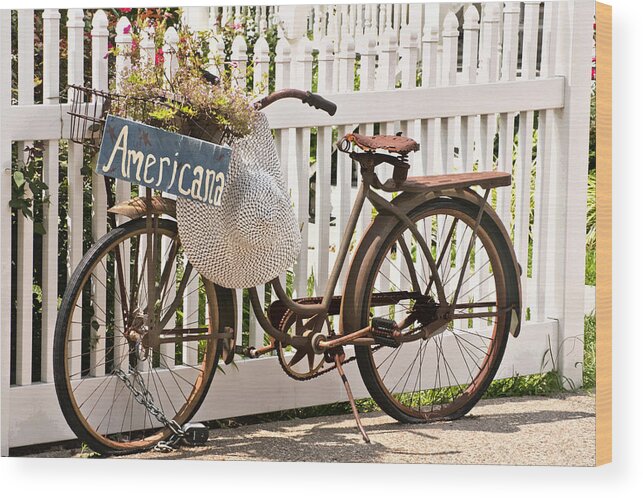 Bicycle Wood Print featuring the photograph Americana by Art Block Collections