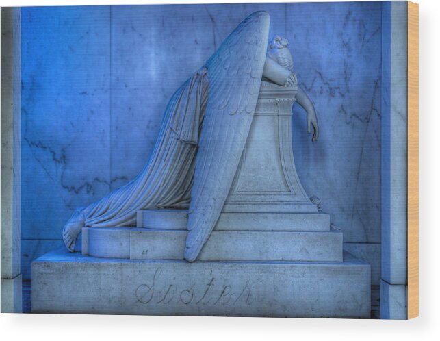 Angel Of Grief Wood Print featuring the photograph Angel of Grief New Orleans 5 by Gregory Cox