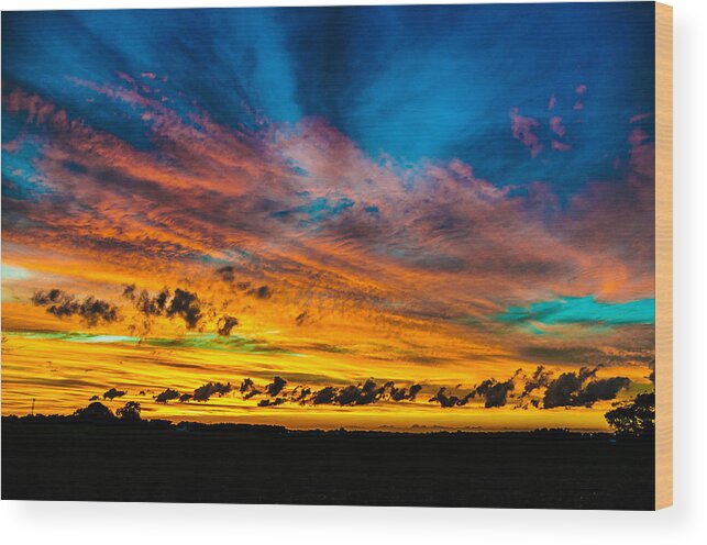 Mt. Laurel Wood Print featuring the photograph Another Sunset by Louis Dallara