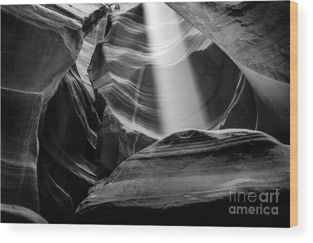 Antelope Canyon Wood Print featuring the photograph Antelope Canyon Beam 2 by Az Jackson