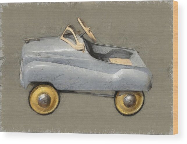 Steering Wheel Wood Print featuring the photograph Antique Pedal Car ll by Michelle Calkins