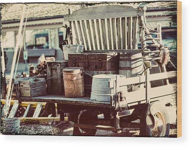Old Truck Wood Print featuring the photograph Antique by Sheri Bartoszek