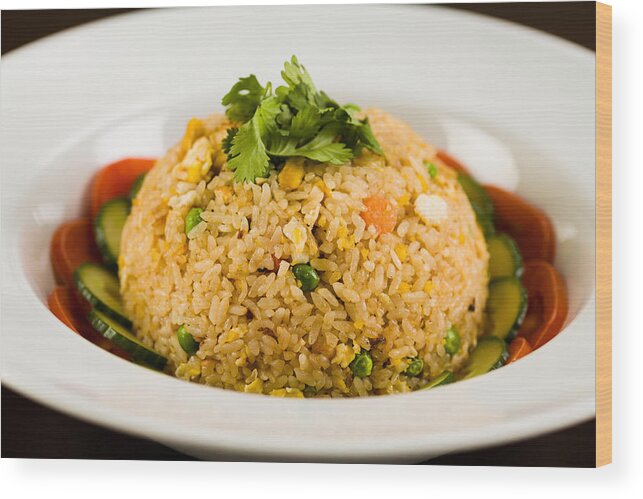 Asian Wood Print featuring the photograph Asian Fried Rice by Raul Rodriguez