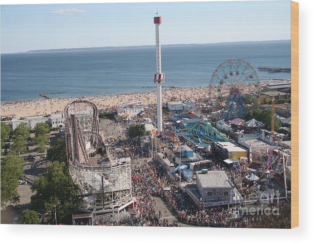 Coney Island Wood Print featuring the photograph Astroland Coney Island by Steven Spak