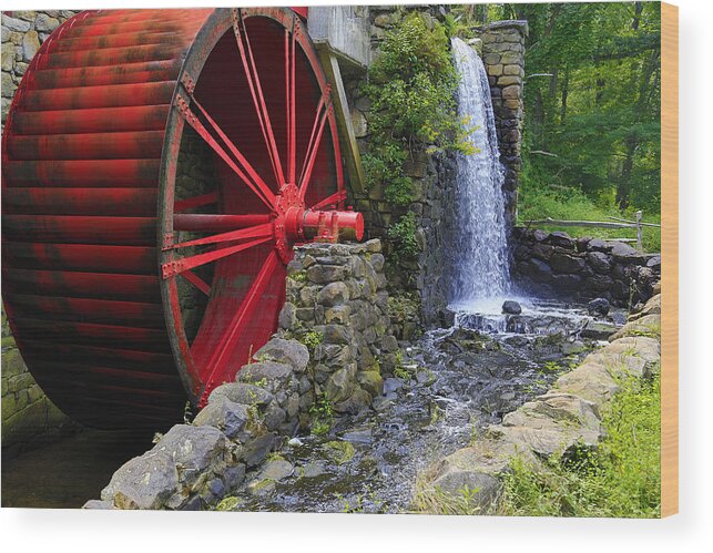 5d Mark Iii Wood Print featuring the photograph At the Wayside Inn Gristmill by John Hoey