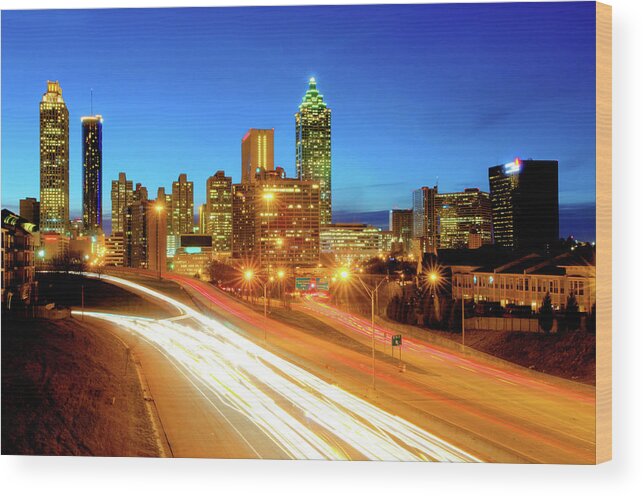 Atlanta Wood Print featuring the photograph Atlanta Cityscape by Doxadigital