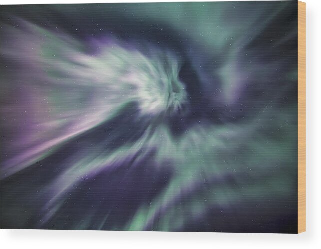 Alaska Wood Print featuring the photograph Aurora Sky by Michele Cornelius