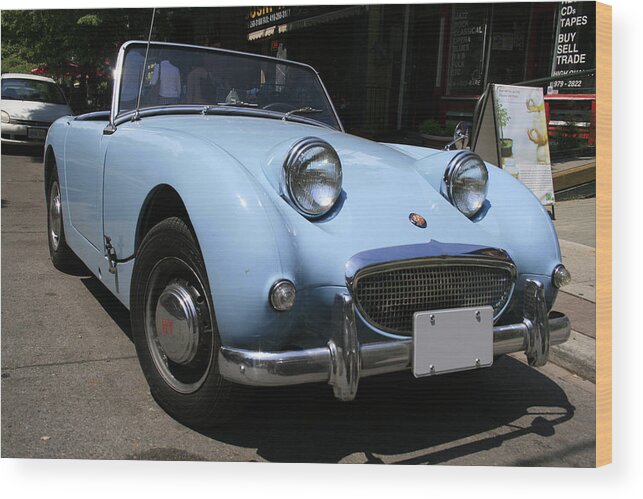 British Sports Cars Wood Print featuring the photograph Austin Healey by Alan Rutherford