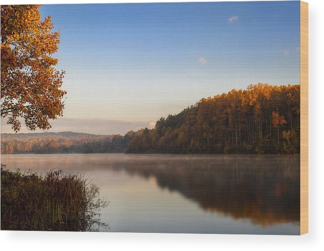 Landscape Wood Print featuring the photograph Autumn at Chambers Lake by Gavin Baker