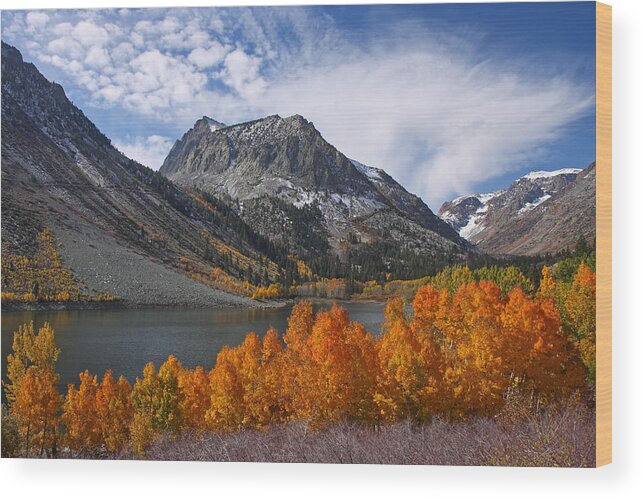 Autumn Wood Print featuring the photograph Autumn Colors in the Eastern Sierra's Lundy Canyon by Steve Wolfe
