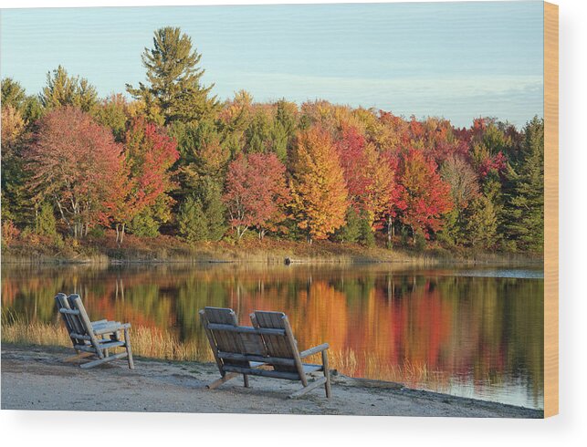Autumn Wood Print featuring the photograph Autumn Reflection by Russell Todd