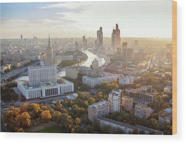 Outdoors Wood Print featuring the photograph Autumn View Of Moscow by 2013 © Sergey Alimov