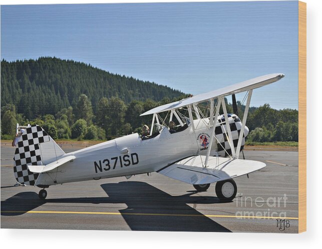 Bi Plane Wood Print featuring the photograph Aviation Dreams by Mindy Jo Bench