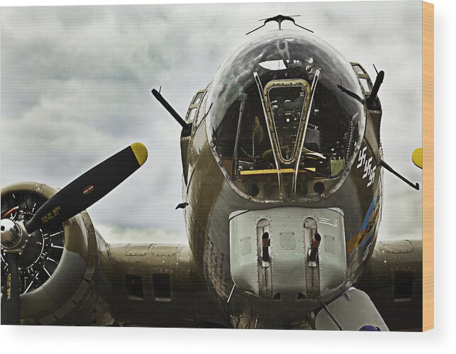 Ww Ii Airplane Wood Print featuring the photograph B17 Bomber form WW II by M K Miller