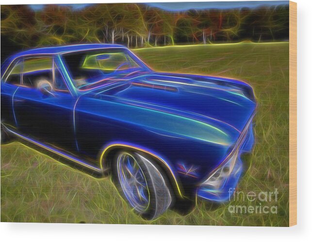 Chevy Wood Print featuring the photograph Back to the future by Don Fleming