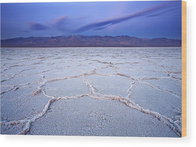 Death Valley Wood Print featuring the photograph Badwater Dawn by Darren White