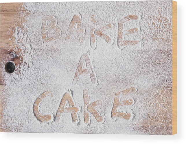 Background Wood Print featuring the photograph Bake a cake by Tom Gowanlock