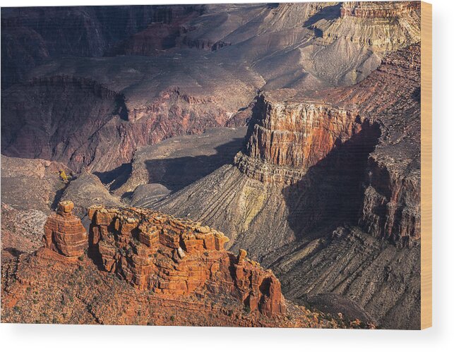 Arizona Wood Print featuring the photograph Battleship Rock by Ed Gleichman