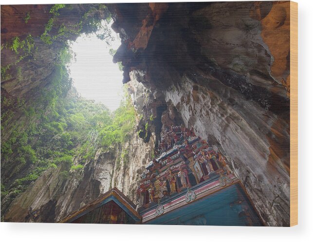 Built Structure Wood Print featuring the photograph Batu Caves, Selangor, Malaysia by Laurie Noble