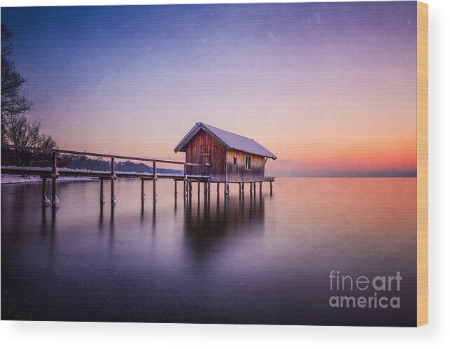 Ammersee Wood Print featuring the photograph Bavarian winter wonderland by Hannes Cmarits