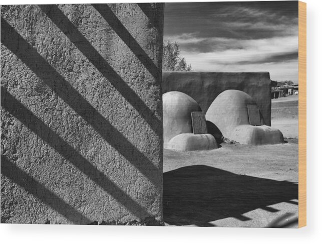 Taos Pueblo Wood Print featuring the photograph Bee Hive Ovens by Gary Warnimont