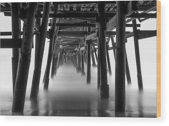 Pier Wood Print featuring the photograph Beneath the Pier by Tassanee Angiolillo