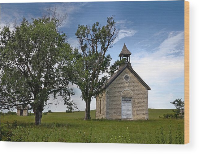 Bichet Wood Print featuring the photograph Bichet School by Lynn Sprowl