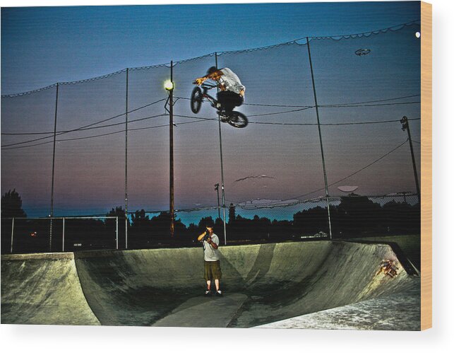 Table Wood Print featuring the photograph Big Air by Joel Loftus