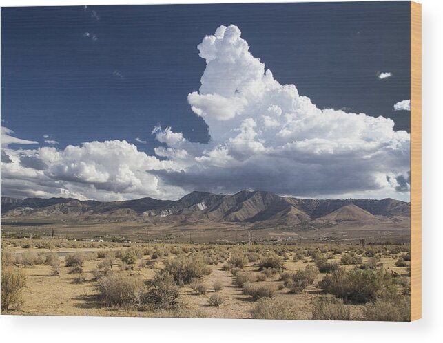 Mountains Wood Print featuring the photograph Big Mountains Bigger Clouds by Jim Moss
