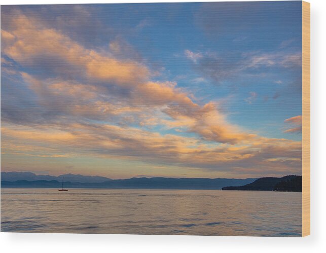 Lakeside Wood Print featuring the photograph Big Sky Country by Adam Mateo Fierro