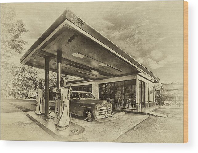 Bing's Burgers Wood Print featuring the photograph Bings Burgers by Priscilla Burgers