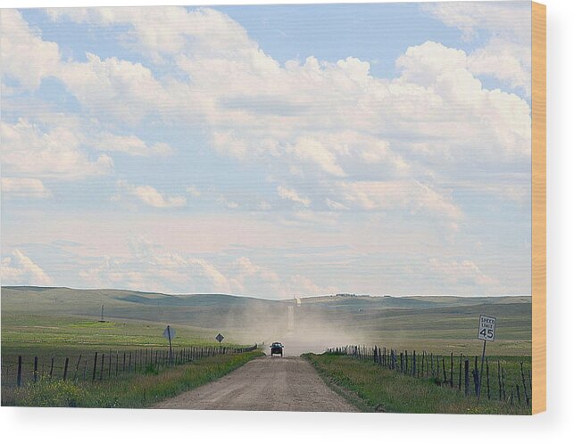 Country Roads Wood Print featuring the photograph Blasingame Road Too by Clarice Lakota