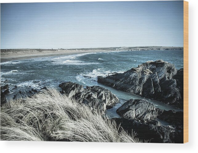 Long Wood Print featuring the photograph Bleached Long Strand by Mark Callanan