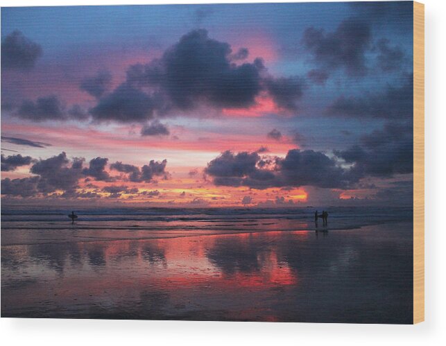 Sunset Wood Print featuring the photograph Bliss by Nathan Miller
