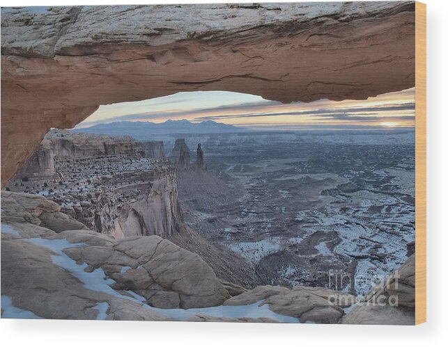 Canyonlands National Park Wood Print featuring the photograph Blocked By The Clouds by Adam Jewell