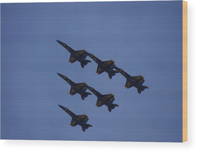 Blue Angels Wood Print featuring the photograph Blue Angels 14 by Laurie Perry