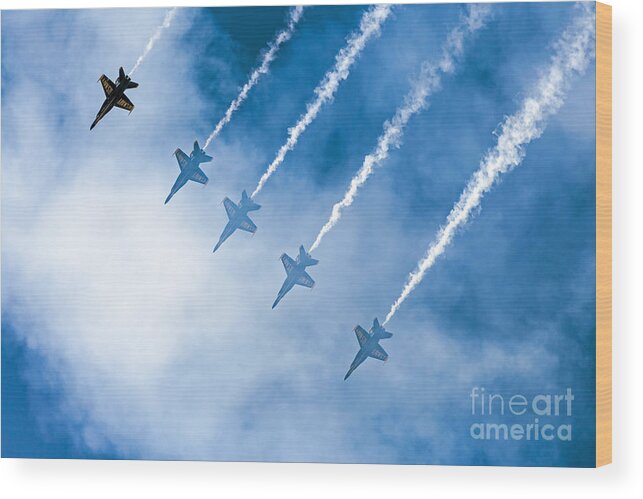 Blue Angels Wood Print featuring the photograph Blue Angels by Kate Brown