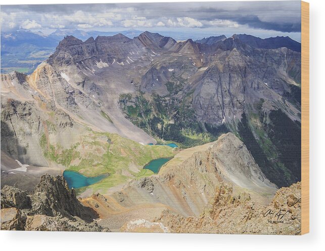 Colorado Wood Print featuring the photograph Blue Lakes by Aaron Spong