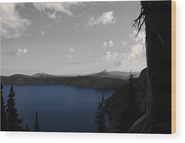 Dylan Punke Wood Print featuring the photograph Blue Lookout by Dylan Punke