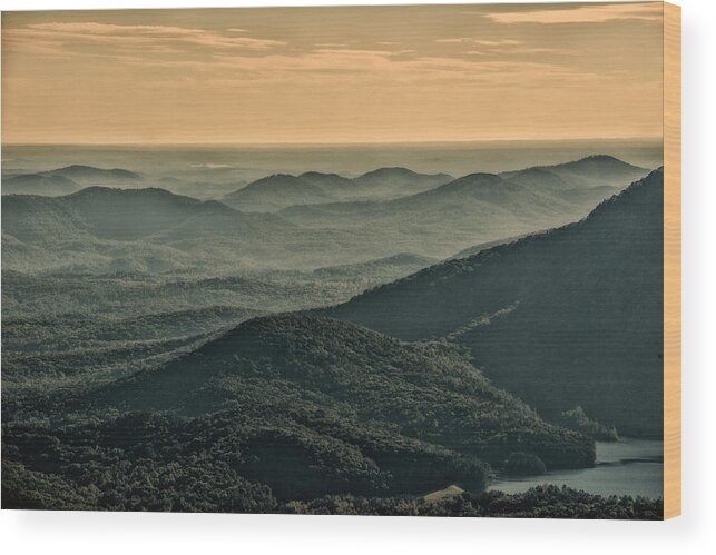 Blue Ridge Parkway Wood Print featuring the photograph Blue Ridge Overlook Fall by Kevin Cable