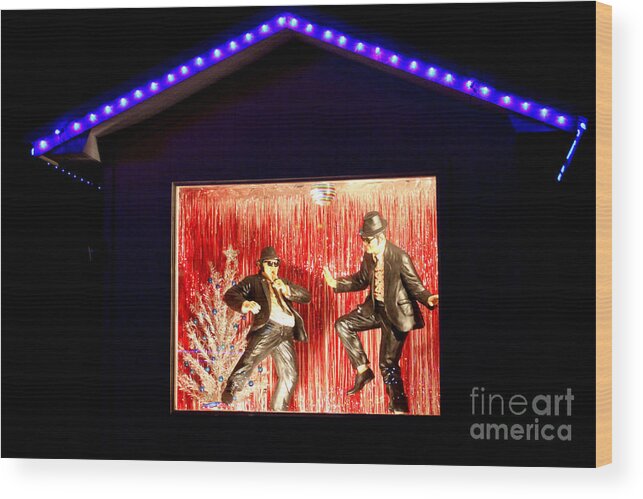 John Belushi Wood Print featuring the photograph Blues Brothers Tribute by Kathy White