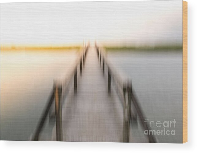 Abstract Wood Print featuring the digital art Boardwalk by Susan Cole Kelly Impressions
