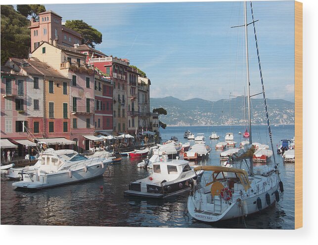Europe Wood Print featuring the photograph Boats in an Italian harbor by Matt Swinden